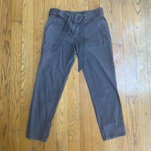 Petite Straight-Leg Tie-Belt Jeans